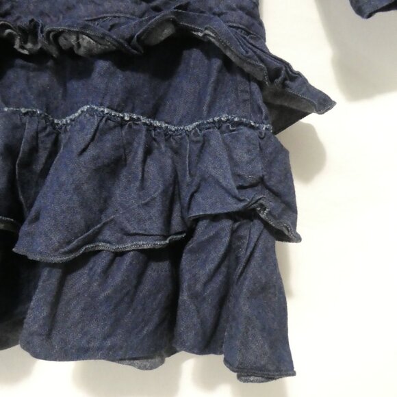 MAGGIE & ZOE | 5T | Blue Denim Dress with Collar and Ruffles - Picture 16 of 16